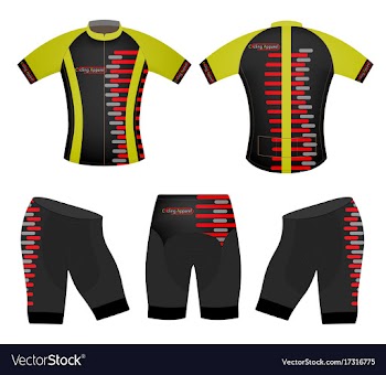 Cycling apparel sports t-shirt vector image