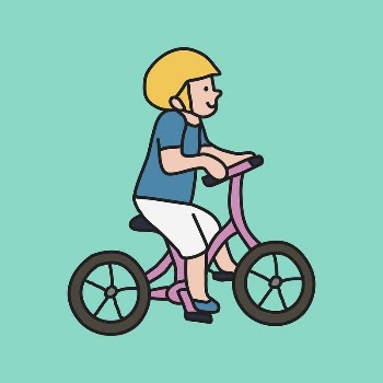 Cycling boy collage element, bicycle | Free Vector - rawpixel