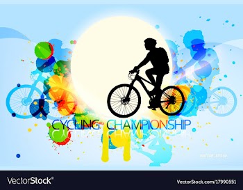 Cycling championship scene vector image