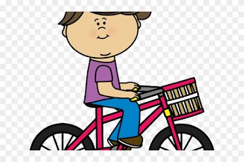 Cycling Clipart - Girl On Bike Clipart