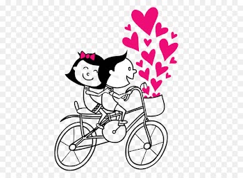 Cycling couple vector 