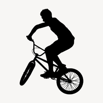 Cycling person silhouette clipart, bicycle | Free Vector - rawpixel