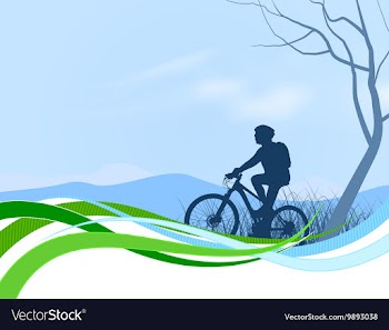 Cycling scene vector image