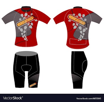 Cycling vest and leaf scene vector image