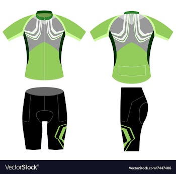 Cycling vest greenish style vector image