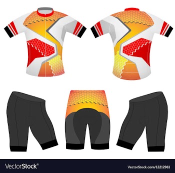 Cycling vest polygons style vector image