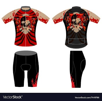 Cycling vest skull fire vector image