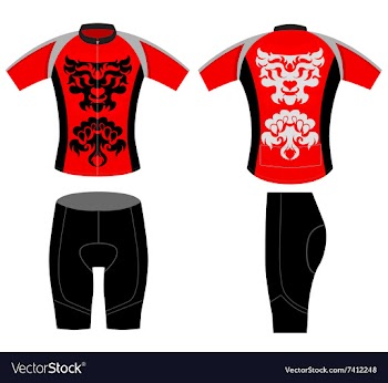 Cycling vest tattoo lion style vector image