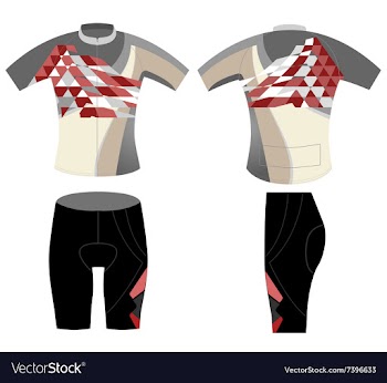 Cycling vest uniform vector image