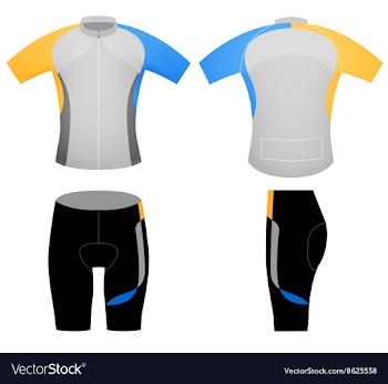 Cycling vest uniform vector image
