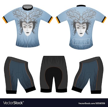Cycling vest witch woman style vector image