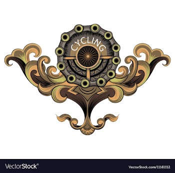 Cyclist emblem vector image