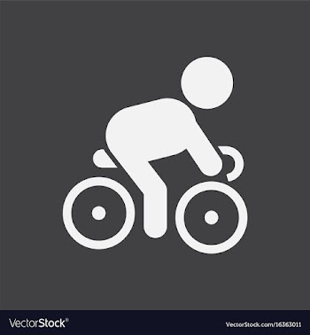 Cyclist on bicycle riding bicycle outdoors at vector image