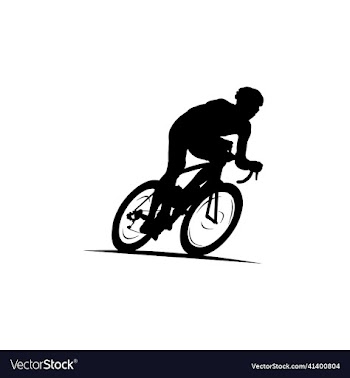 cyclist roadbike silhouette flat icon