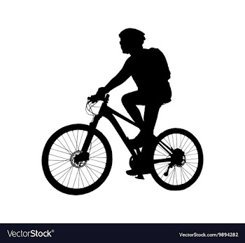 Cyclist silhouette vector image