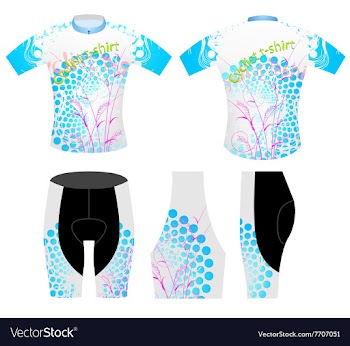Cyclist t shirt vector image
