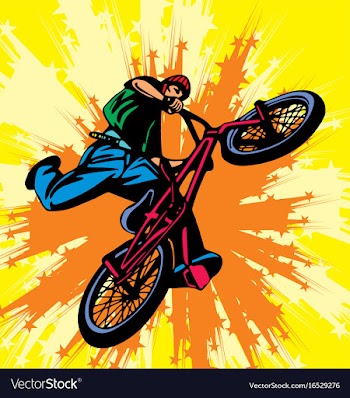 Cyclist vector image