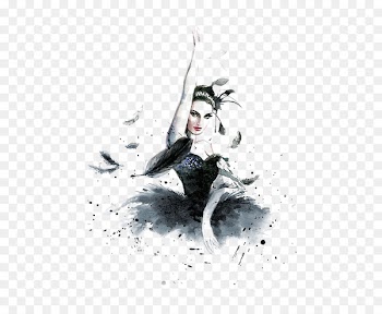 Cygnini Drawing Watercolor painting Ballet Dancer - Swan Dance 