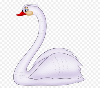 Cygnini Duck Bird Cartoon Clip art - White Swan 