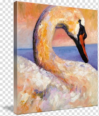 Cygnini Watercolor painting Oil painting, painting transparent background PNG clipart