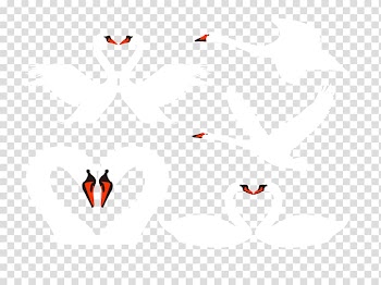 Cygnini , White Swan cartoon clip buckle Free transparent background PNG clipart