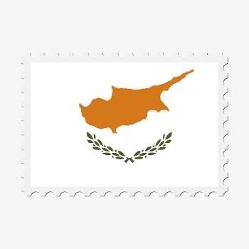 Cyprus flag clipart, postage stamp | Free Vector - rawpixel