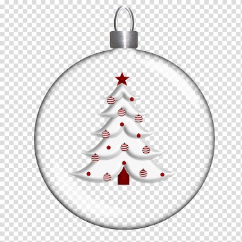 CyrstalBalls Christmas, white and red bauble artwork transparent background PNG clipart