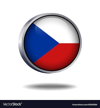 czech republic flag button