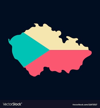 Czech republic set detailed country shape with vector image