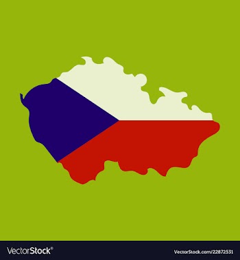 Czech republic set detailed country shape with vector image