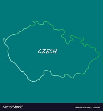 Czech republic set detailed country shape with vector image