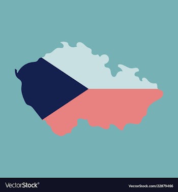 Czech republic set detailed country shape with vector image