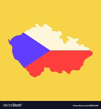 Czech republic set detailed country shape with vector image