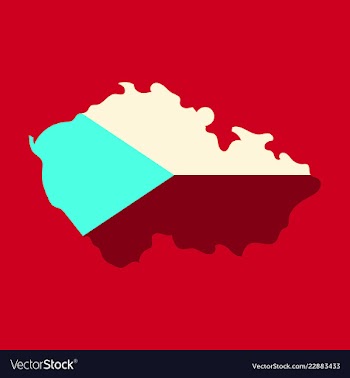 Czech republic set detailed country shape with vector image
