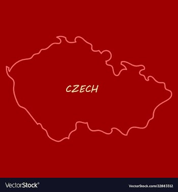 Czech republic set detailed country shape with vector image