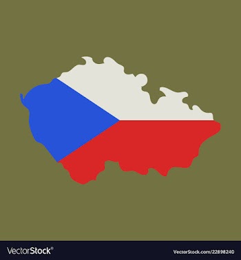 Czech republic set detailed country shape with vector image