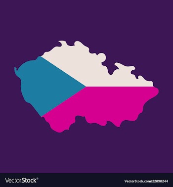 Czech republic set detailed country shape with vector image