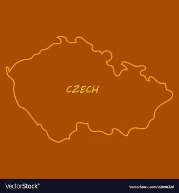 Czech republic set detailed country shape with vector image