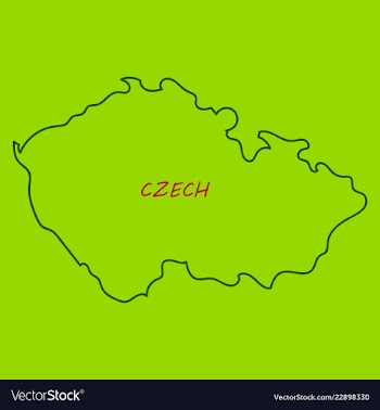 Czech republic set detailed country shape with vector image