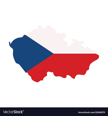 Czech republic set detailed country shape with vector image