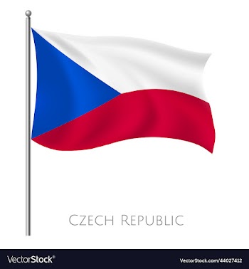 czech republic waving 3d flag design
