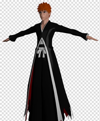 D Anime Bleach Ichigo Kurosaki Bankai Clothes transparent background PNG clipart