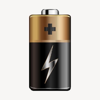 D battery clipart, collage element | Free PSD - rawpixel