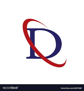 d letter logo template
