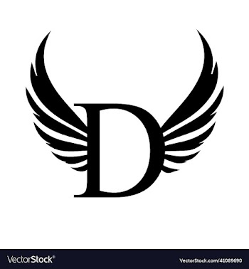 d letter logo template