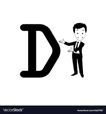 d letter logo template