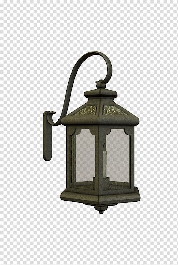 D Lights, black framed lantern transparent background PNG clipart