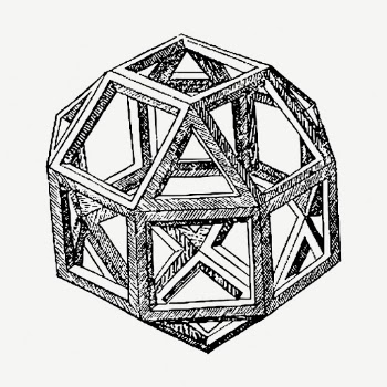 Da Vinci's Rhombicuboctahedron drawing, vintage | Free PSD - rawpixel