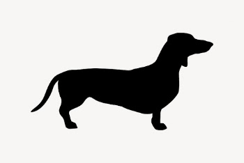 Dachshund dog silhouette clipart, animal | Free Vector - rawpixel