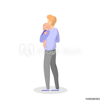 Daddy holding little baby